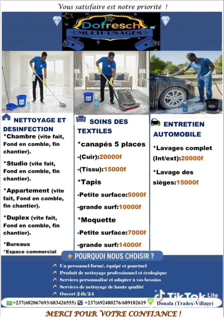 Nettoyage domicilié